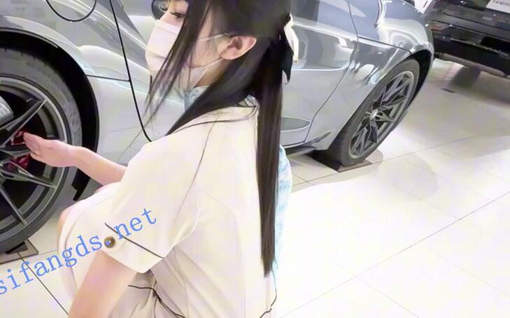 【日产精选】041组团忽悠抄底4S店前台。蕾丝丁字裤+拍胸