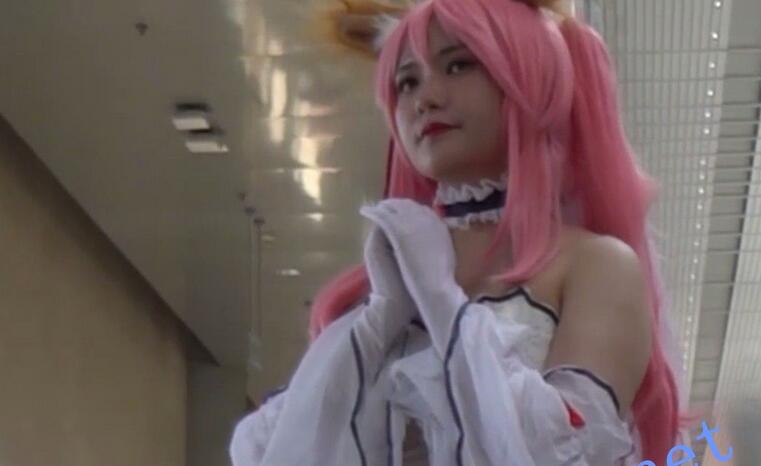 【xxn-153】玉藻前婚纱cos小姐姐..肉色丝袜圆点内正面CD