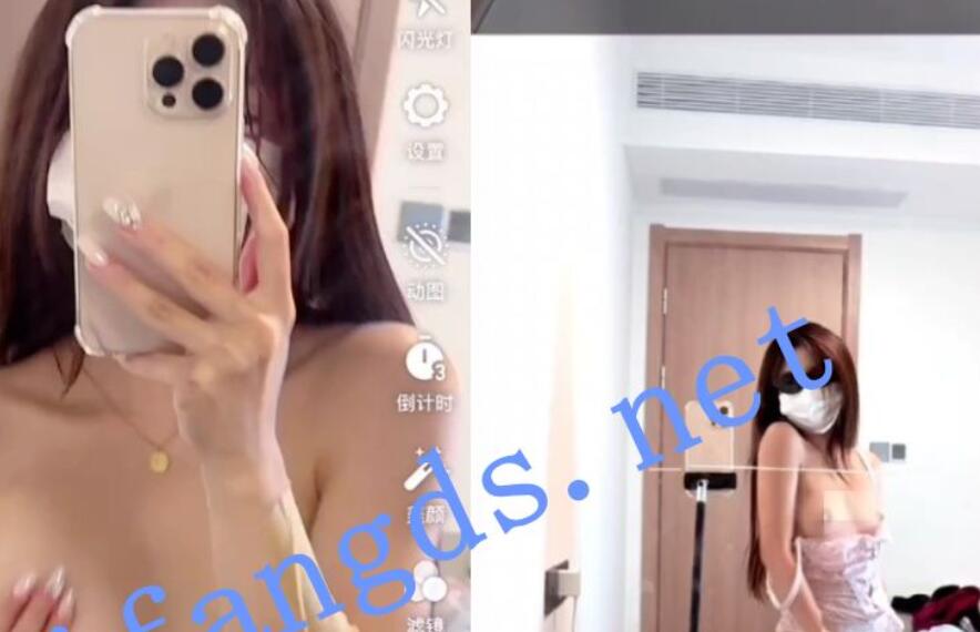 【抖音】21岁女大学生 脱衣舞 道具自慰 2V